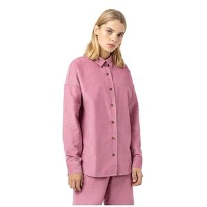 Dickies foxglove pink corduroy button down Haleyville long sleeve shirt size XS